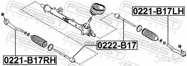 Наконечник рулевой левый nissan pulsar C13M 201