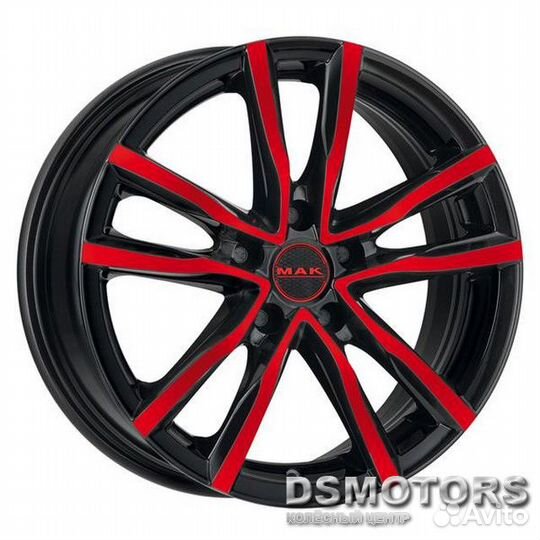 Диски Milano 6.5/16 5x112 ET45 d76.0 black AND RED