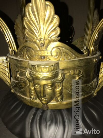 Редкая большая антик люстра в стиле арнуво. 1900е