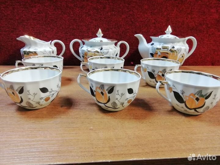 Сервиз чайный Золотая роза Вербилки