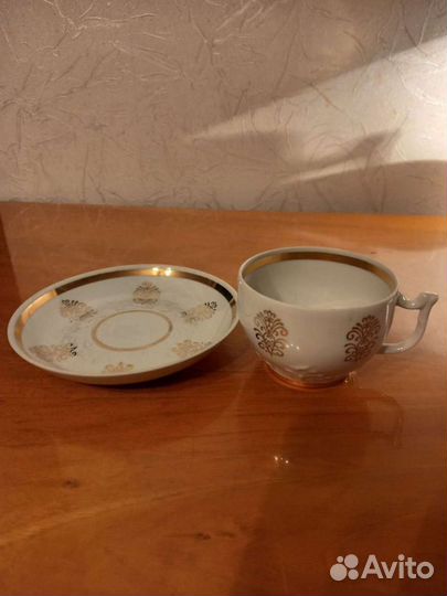 Чашка с блюдцем Вербилки фарфор