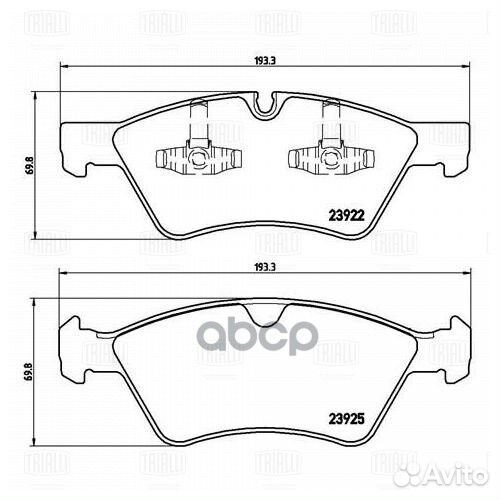 Колодки торм. для а/м Mercedes ML (W164) (05)