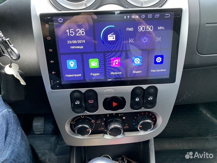 Магнитола 2 DIN Android Renault logan LADA largus