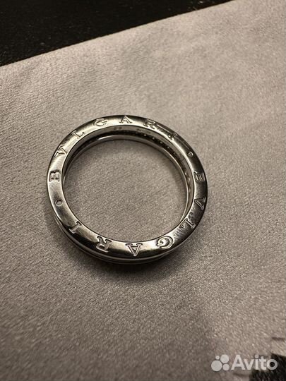 Кольцо bvlgari b zero с бриллиантовым паве