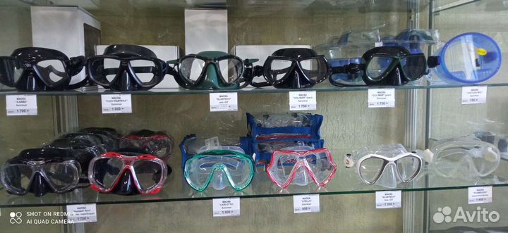 Маски силиконовые для подводной охоты и дайвинга