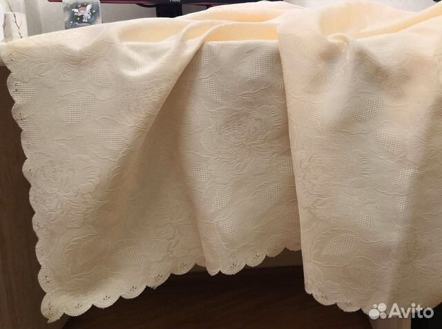 Скатерть кремовая, 210х150 см