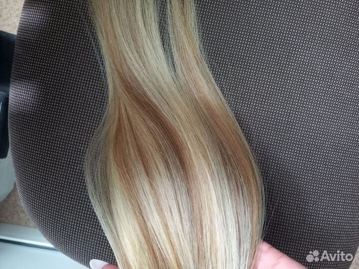 Волосы натуральные на заколках