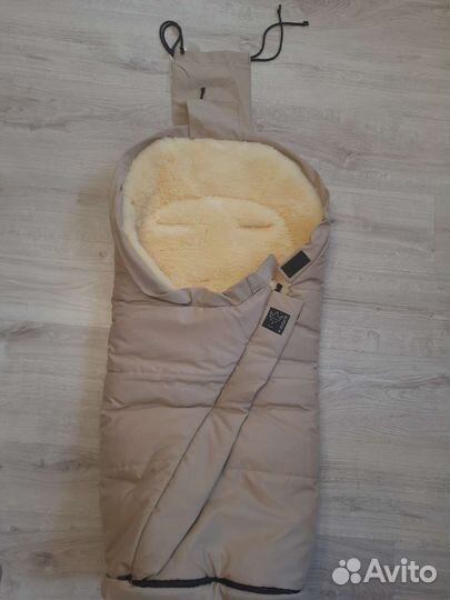 Меховой конверт в коляску овчина фирмы Kaiser