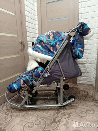 Детские санки коляска ника