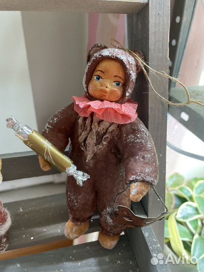 Ватные елочные игрушки СССР