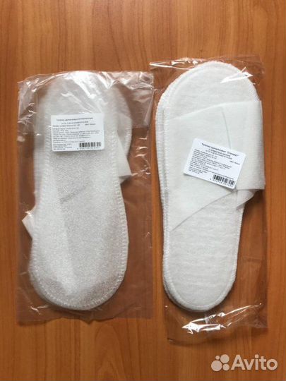 Бахилы п/э и тканевые (носки), тапочки одноразовые