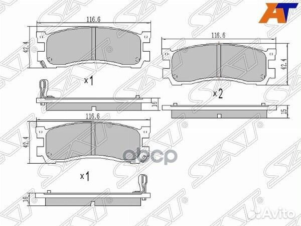 Колодки тормозные зад mazda bongo 95-01/MPV LV