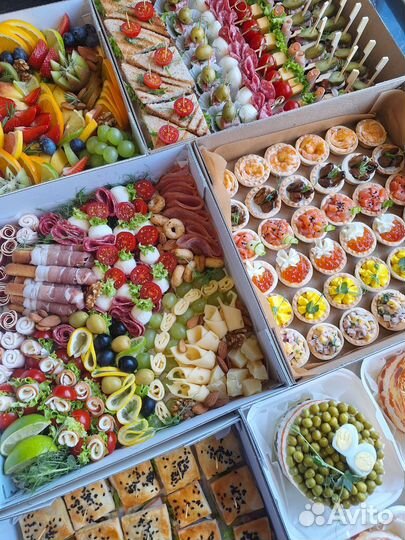 Фуршетные закуски.Гастробоксы.Еда на заказ