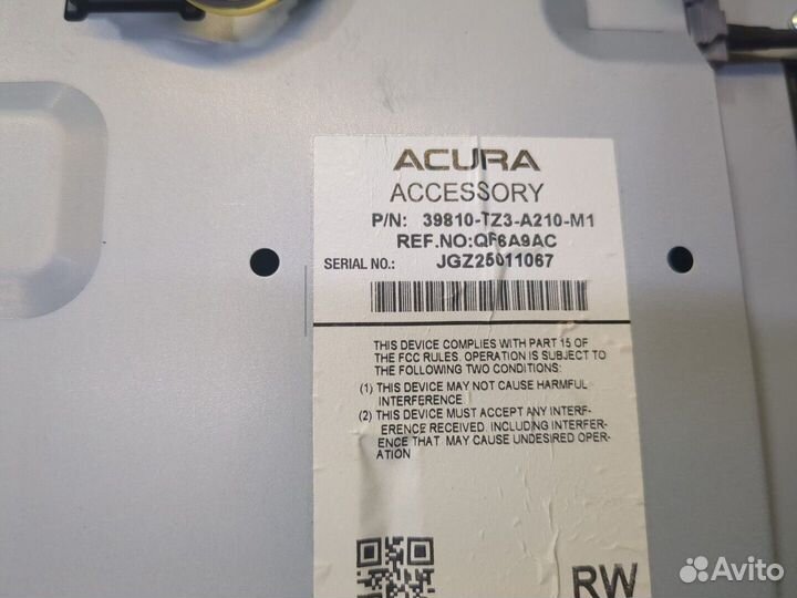 Дисплей компьютера Acura TLX, 2019