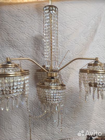 Хрустальная люстра СССР Чехословакия