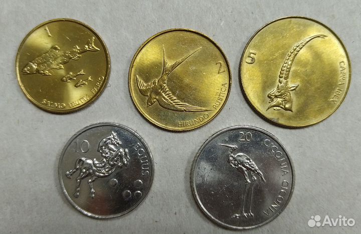 Набор монет Словении обмен