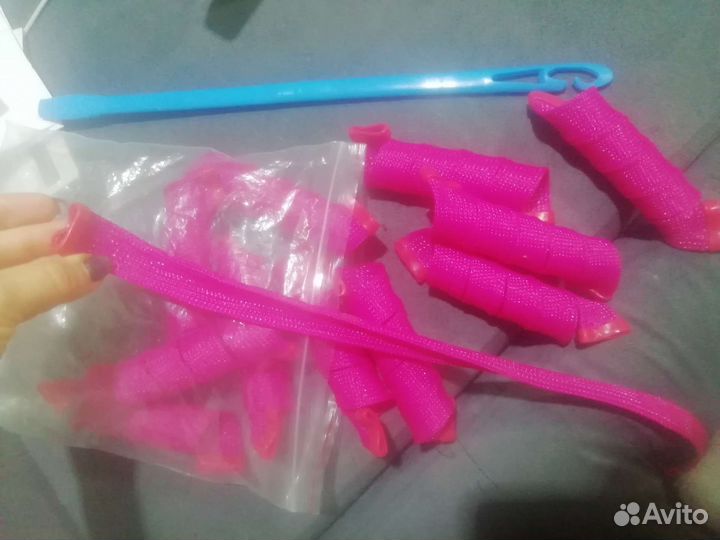 Новые бигуди с крючком спиральные 35 см