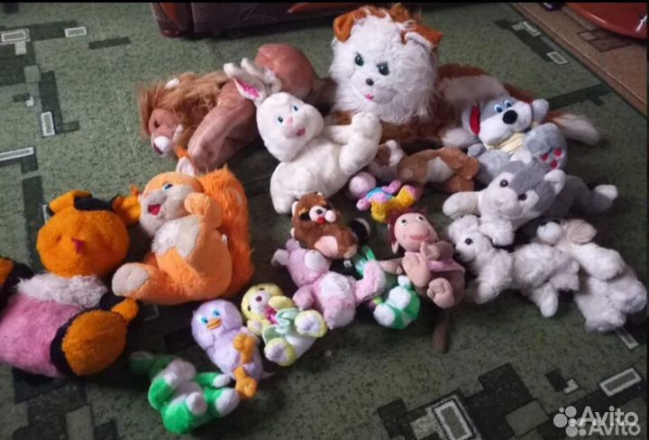 Мягкие игрушки большим пакетом