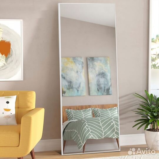 Зеркало в серебряной раме 55*165см