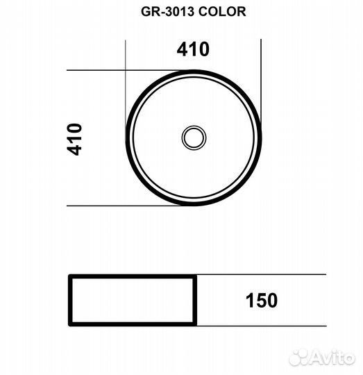 Раковина Grossman GR-3013VIM