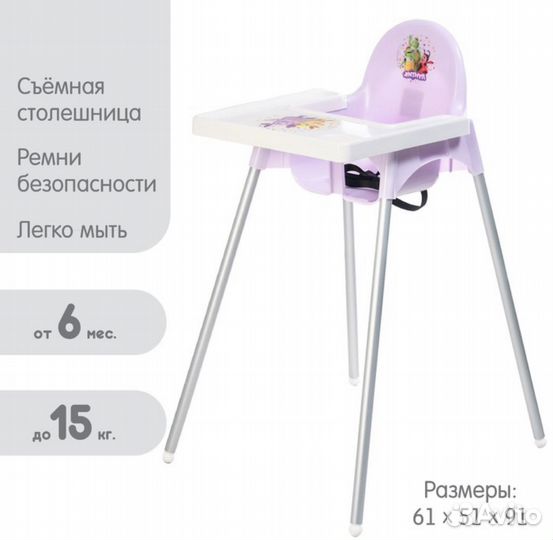 Стульчик для кормления Лунтик