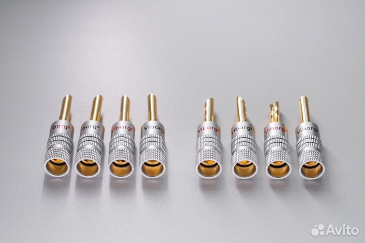 Разъёмы для акустического кабеля банан 8шт