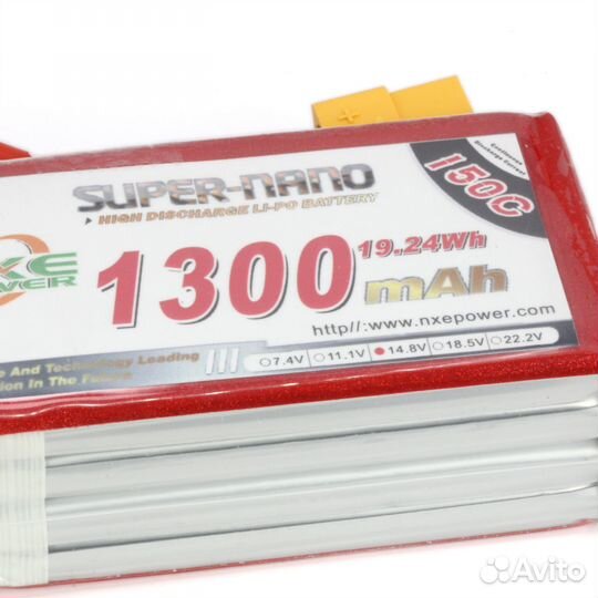 Аккумулятор LiPo 4S 1300mAh 150C (NXE) 14.8В