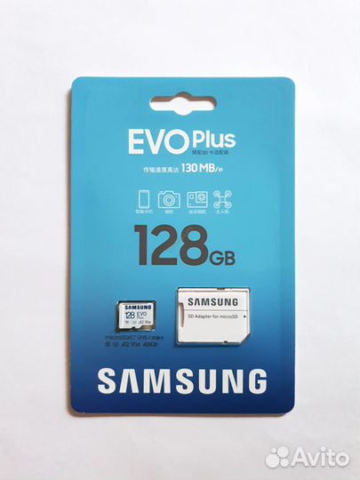 Карта памяти Samsung EVO 128GB micro-SD скоростная