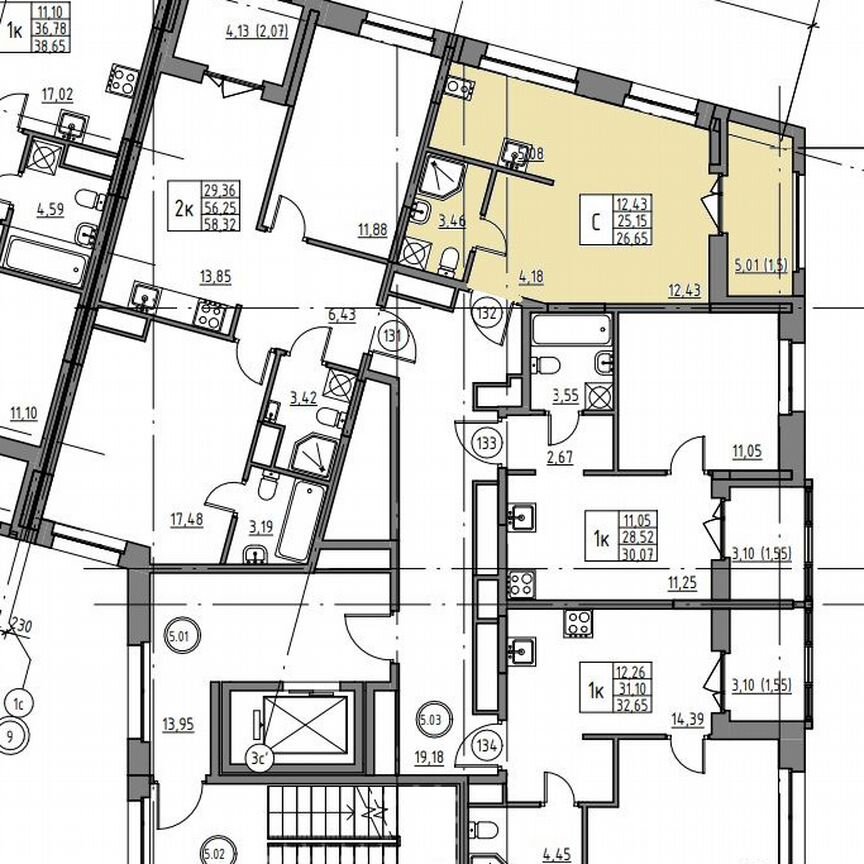 Квартира-студия, 27,7 м², 5/12 эт.