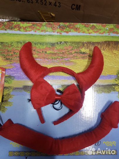 Кошкины ушки ободок и Рожки демона