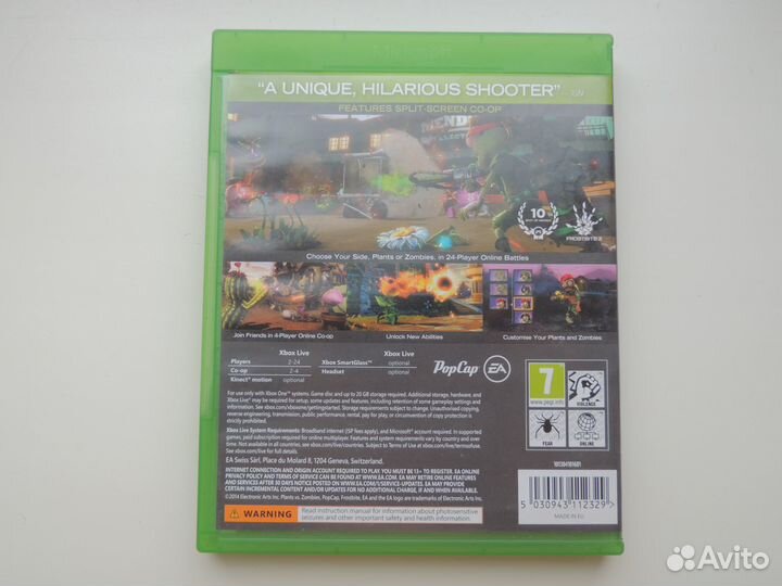 Игра Plants vs Zombies Garden Warfare для Xbox One