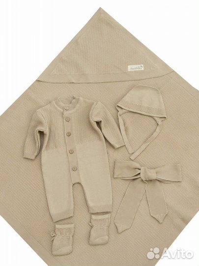 Комплект на выписку вязанный Amarobaby