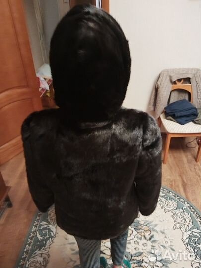 Шуба норковая 42 44 короткая с капюшоном