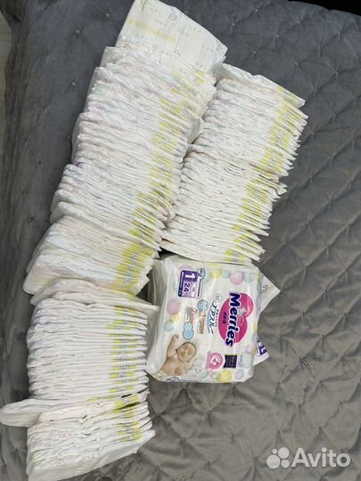 Памперсы merries с рождения до 5 кг