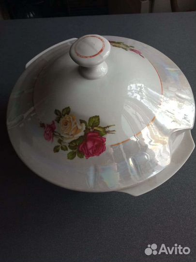 Супница фарфор СССР перламутр 3 л