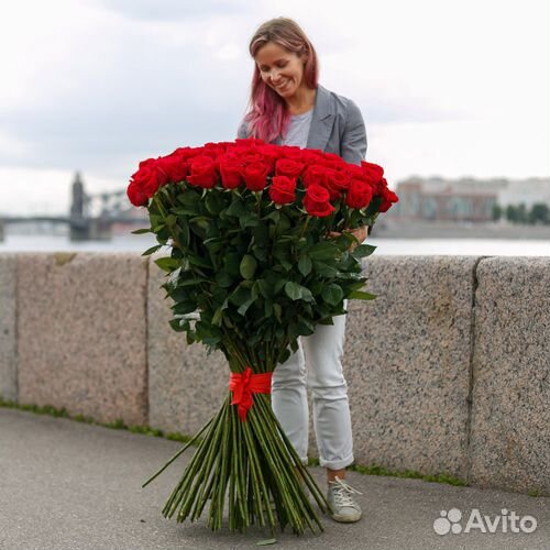 51 длинная роза до 150 см