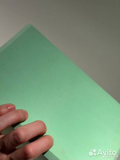 Блок для йоги опорный Эва / фитнес кирпич зелёный