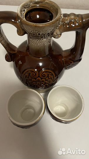Керамический кувшин со стаканами, СССР