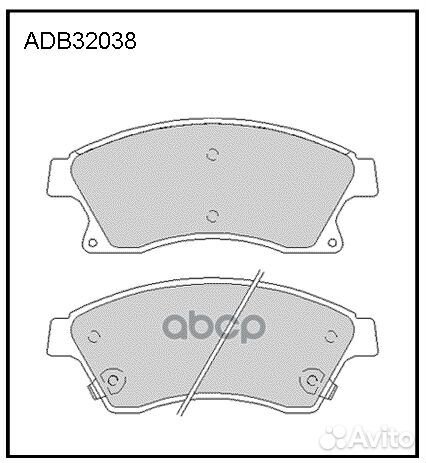 Колодки тормозные дисковые перед ADB32038 A