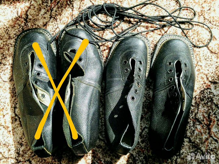 Новые кожаные лыжные ботинки СССР Динамо