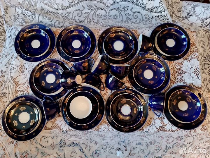 Чайные тройки лфз кобальт