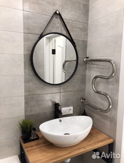 Зеркало круглое на ремне D41 см