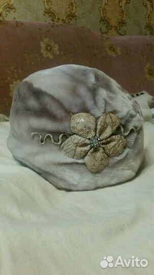 Шапочка женская мутоновая