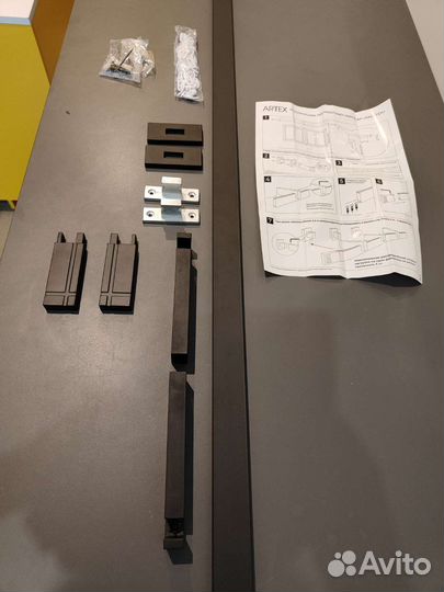 Карниз для штор черный металлический однорядный