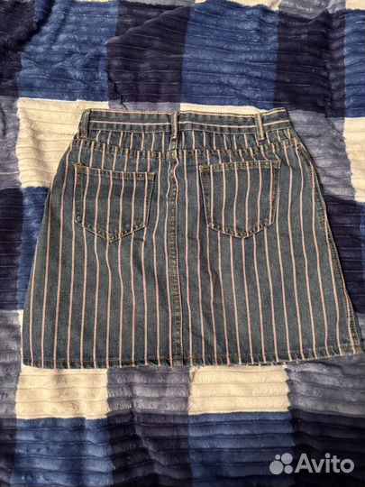 Джинсовая мини-юбка