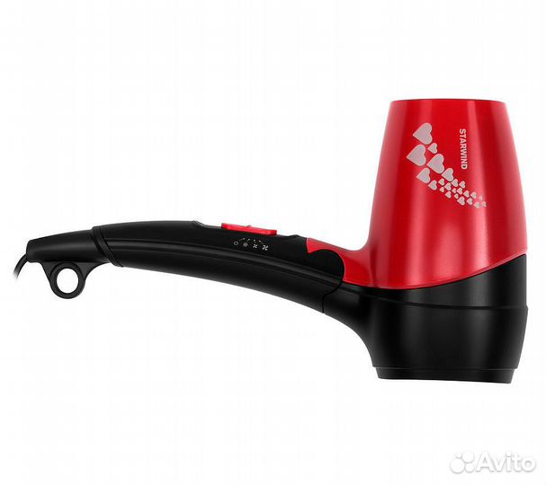 Фен Starwind SHD 7065 1400Вт черный/красный