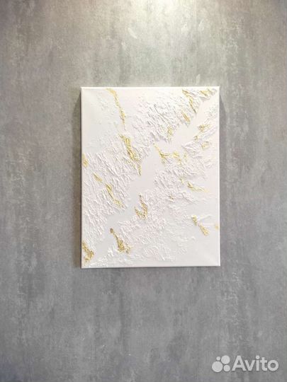 Картина текстурная паста и поталь