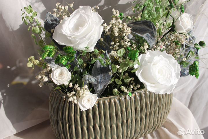 Стабилизированные цветы, подарок