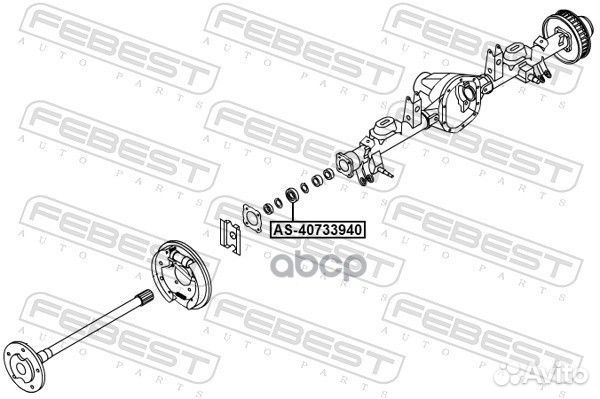 Подшипник полуоси зад AS40733940 Febest