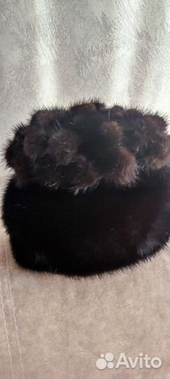 Шапка норковая женская черная